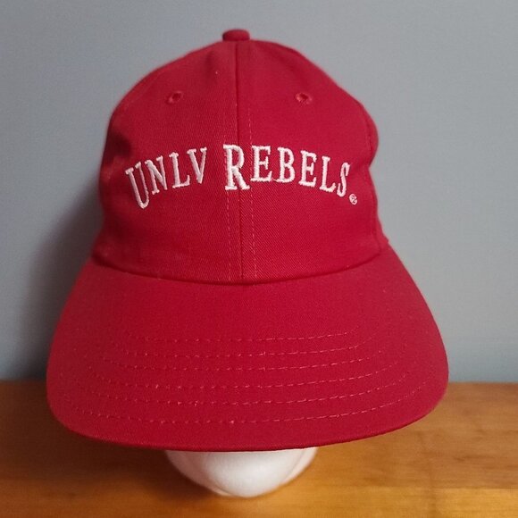 Vintage 90s University of Nevada Las Vegas Rebels Snapback Red Hat Cap Onesize - Picture 1 of 7